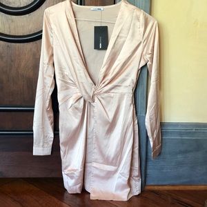 NWT Light pink silk Fashion Nova dress